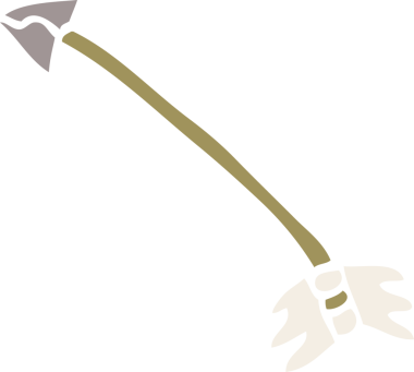 bir insan tarafından çizilmiş ilkel oku karala