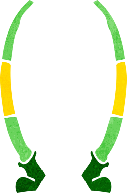 bir insan tarafından çizilmiş karikatür bacakları