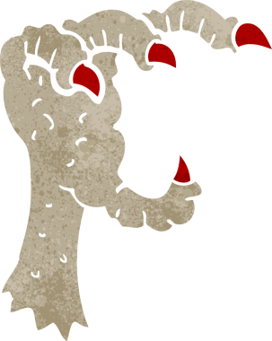 bir insan tarafından çizilmiş kartal pençesi