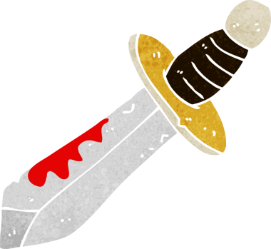 Bir insan tarafından çizilmiş bir kılıç.