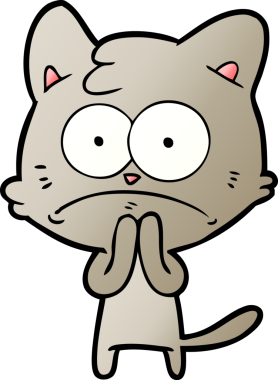 bir insan tarafından çizilmiş sinirli bir kedi.