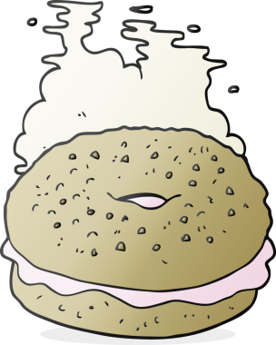 Bir insan tarafından çizilmiş serbest çizim simit.