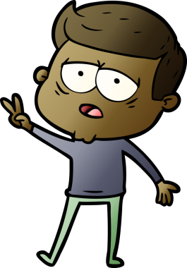 Bir insan tarafından çizilmiş yorgun bir adam.