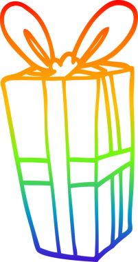 gökkuşağı gradyanı çizimi bir insan tarafından çizilmiş bir karikatür noeli