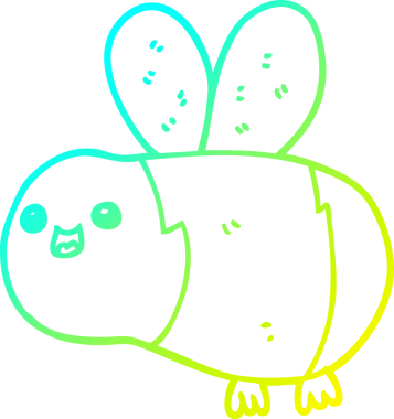 Bir insan tarafından çizilmiş karikatür arısı çizimi