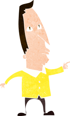 Bir insan tarafından çizilmiş çizgi filmdeki adam.