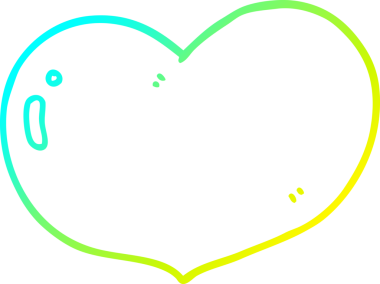 Bir insan tarafından çizilmiş bir aşk karikatürü çizimi.