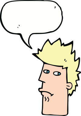 bir insan tarafından çizilmiş konuşma balonlu karikatür sinirleri.