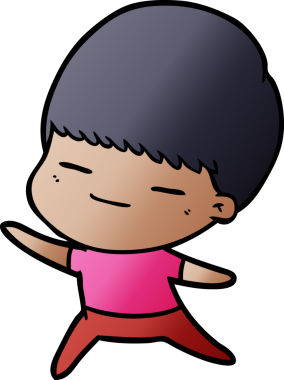 Bir insan tarafından çizilmiş kendini beğenmiş bir çocuk.