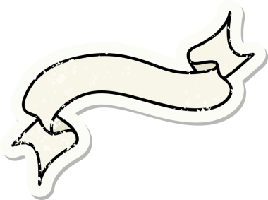 Bir insan tarafından çizilmiş geleneksel bir pankartın dövmesi.