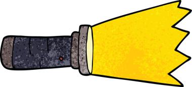 Bir insan tarafından çizilmiş karikatür meşalesi.