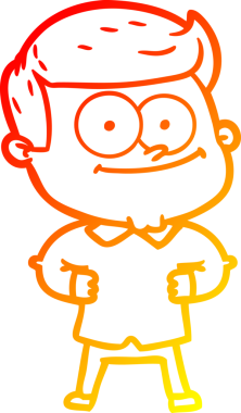 Bir insan tarafından çizilmiş mutlu bir adamın çizgi çizimi.