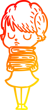 Bir insan tarafından çizilmiş bir karikatür kadın çizimi