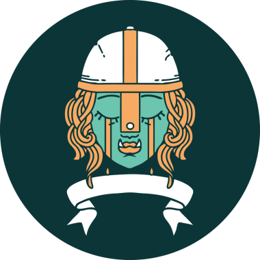 Bir insan tarafından çizilmiş ağlayan ork savaşçı karakteri simgesi