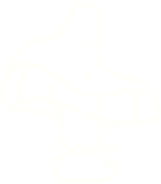 Bir insan tarafından çizilmiş Toadstool Mantar Tebeşiri