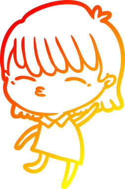 Bir insan tarafından çizilmiş bir karikatür kadın çizimi