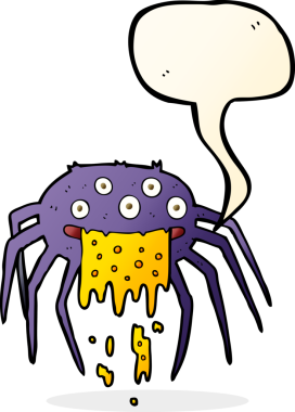 Bir insan tarafından çizilmiş iğrenç bir cadılar bayramı karikatürü.