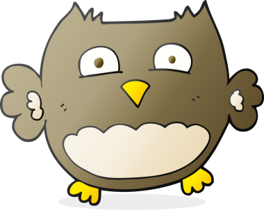 Bir insan tarafından çizilmiş baykuş çizimi.