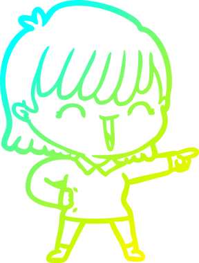 Bir insan tarafından çizilmiş bir karikatür kadın çizimi.