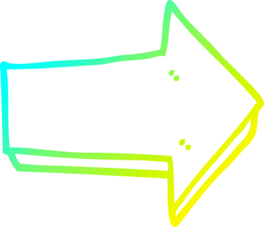 Bir insan tarafından çizilen çizgi film okunun soğuk gradyan çizimi