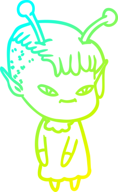 Bir insan tarafından çizilmiş, soğuk bir çizgi roman çizimi.