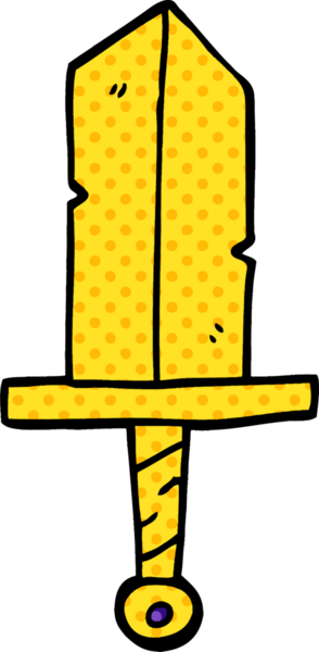 Bir insan tarafından çizilmiş altın hançer.