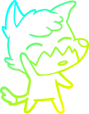 Bir insan tarafından çizilmiş bir tilki çizgi çizimi.