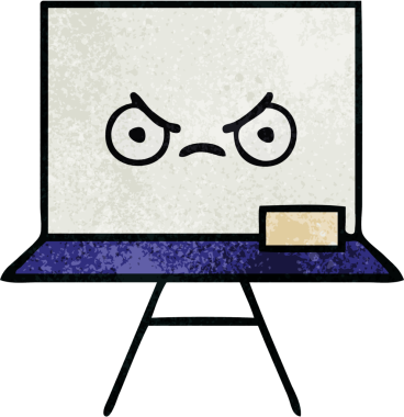 Bir insan tarafından çizilmiş beyaz bir panonun retro grunge desen karikatürü