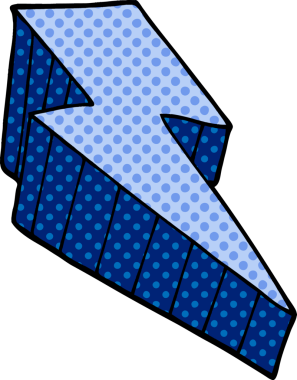 Bir insan tarafından çizilmiş karalama dekoratif yıldırım