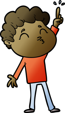 Çizgi film adamı somurtuyor Bir insan tarafından çizilmiş