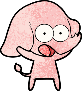 Bir insan tarafından çizilmiş şirin bir fil.