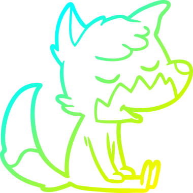 Bir insan tarafından çizilmiş, dost canlısı bir çizgi film çizimi.