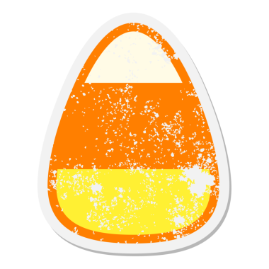 Bir insan tarafından çizilmiş mısır grunge etiketi.