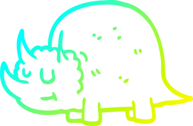 Bir insan tarafından çizilmiş tarih öncesi bir dinozorun soğuk gradyan çizimi