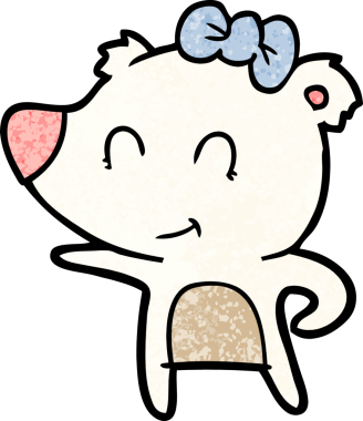 Bir insan tarafından çizilmiş kutup ayısı karikatürü