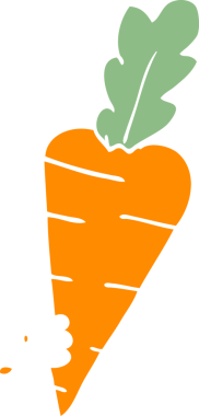 Bir insan tarafından çizilmiş ısırık izleri olan karalama havucu.