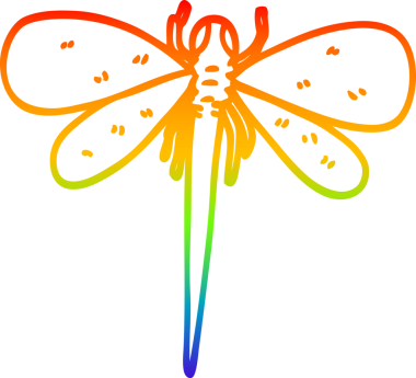 gökkuşağı gradyan çizgi çizimi bir insan tarafından çizilmiş dev bir böcek