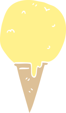 Bir insan tarafından çizilmiş karalama dondurma külahı.