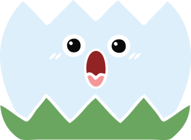 Bir insan tarafından çizilmiş bir nilüfer çiçeğinin düz renkli retro karikatürü