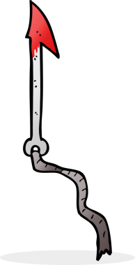 Bir insan tarafından çizilmiş karikatür zıpkını