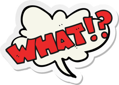 Bir insan tarafından çizilen bir karikatürün çıkartması bağırır