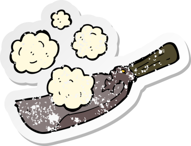 Bir insan tarafından çizilmiş kömür küreğinin gerilemiş çıkartması.