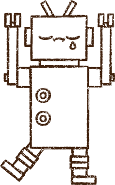 Robot Kömür Bir insan tarafından çizilmiş