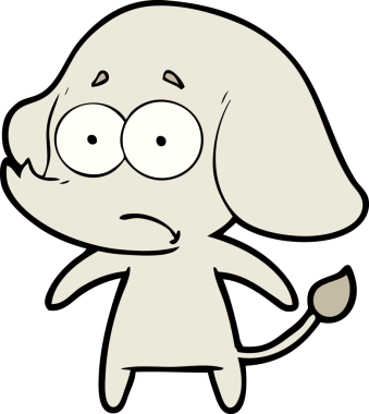 bir insan tarafından çizilmiş belirsiz bir fil.