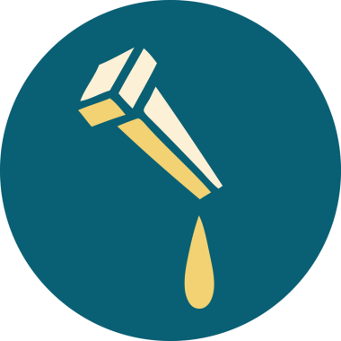 Bir insan tarafından çizilmiş demir çivinin ikonik dövme şekli