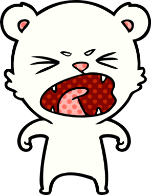 Bir insan tarafından çizilmiş kutup ayısı karikatürü