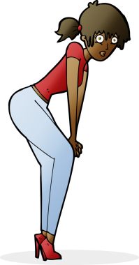 Bir insan tarafından çizilmiş karikatür kadın.