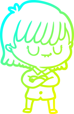 Bir insan tarafından çizilmiş bir karikatür kadın çizimi.