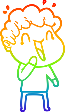 Bir insan tarafından çizilmiş mutlu bir adamın çizgi çizimi.