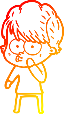 Bir insan tarafından çizilmiş bir karikatür kadın çizimi